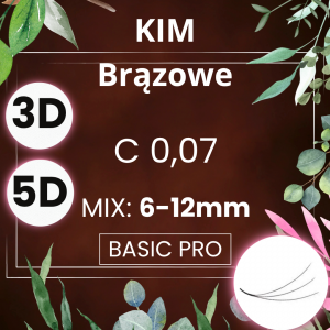 KIM 3D 5D C 0,07 - Mix Brązowe CIEMNY , ŚREDNI  - 6-12mm BasicPro Paleta Mix 