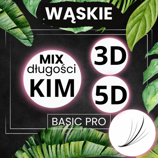 KIM 3D 5D C CC 0,07  BasicPro MIX długości WĄSKIE