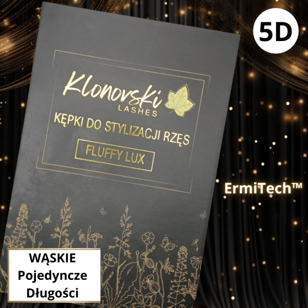 5D C 0,07 6-12 mm FLUFFY LUX Paleta Mix 920 kępek - Pojedyncze Długości WĄSKIE