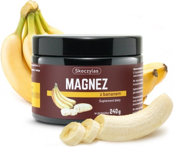 Magnez z bananem proszek 240g suplement diety Skoczylas
