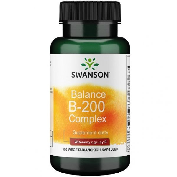 Swanson Balance B-200 100kaps suplement diety B1, B2, B6, B12, Niacyna 
