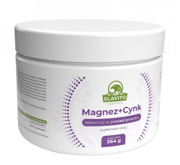 Slavito Magnez + Cynk suplement diety 264g 