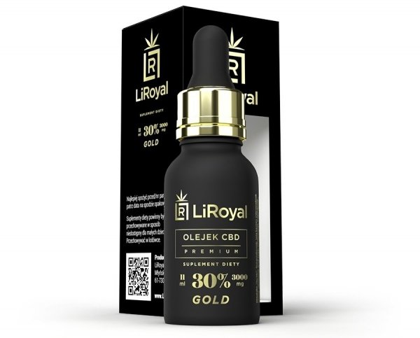LiRoyal olejek konopny CBD Gold 30% + witaminy ADEK 11ml