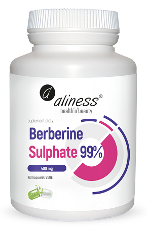 Aliness Berberine Sulphate 99% 400 mg suplement diety 60 kapsułek VEGE