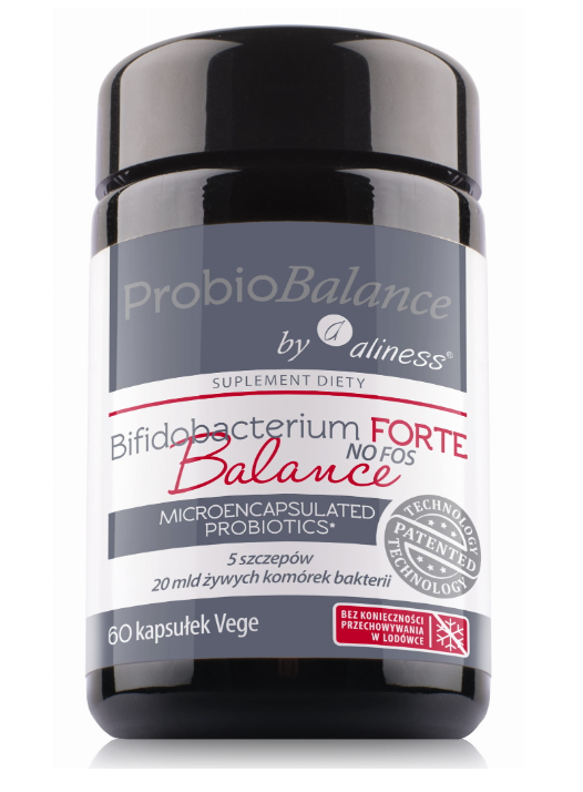 Aliness ProbioBALANCE, Probiotyk Bifidobacterium FORTE Balance NO FOSS, 20 mld. x 60 vege caps.