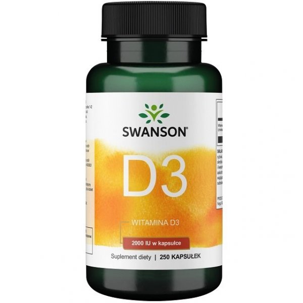 Swanson Witamina D-3 2000IU 250kaps suplement diety 