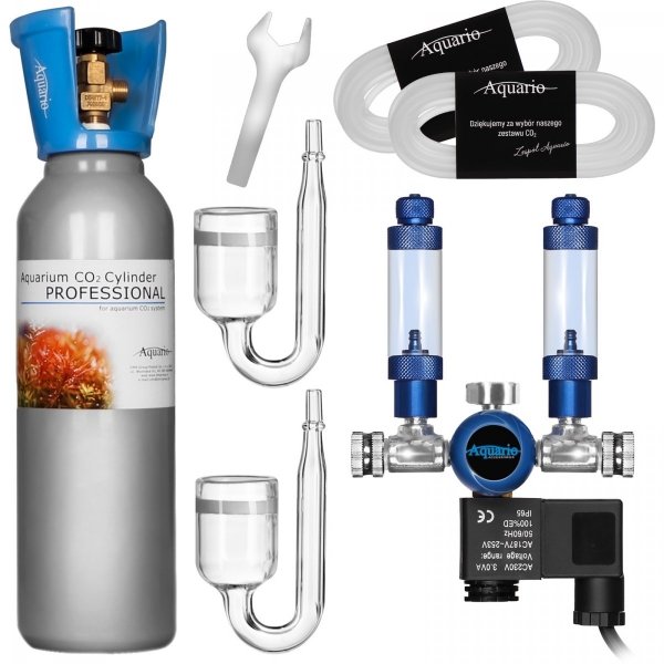 Aquario BLUE TWIN Professional - podwójny zestaw CO2 z butlą 5l