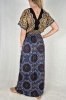 S1 - Suknia maxi boho z printem w stylu koronki i orientalnymi wzorami