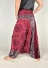 Szarawary damskie z Tajlandii – 100% rayon – Bordowe Mandale & Kwiatowy Ornament