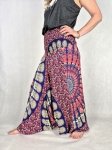 Szarawary Damskie „Peacock Bloom” – 100% Rayon z Tajlandii