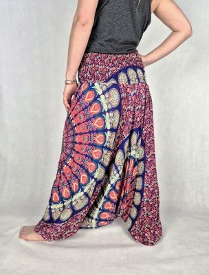 Szarawary Damskie „Peacock Bloom” – 100% Rayon z Tajlandii