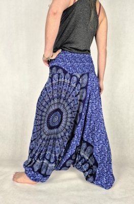 Szarawary Damskie „Peacock Bloom” – 100% Rayon z Tajlandii