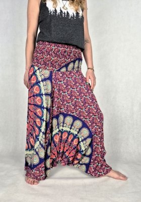 Szarawary Damskie „Peacock Bloom” – 100% Rayon z Tajlandii