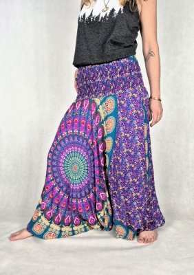 Szarawary Damskie „Peacock Bloom” – 100% Rayon z Tajlandii