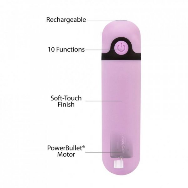 Wibrator - PowerBullet Rechargeable Vibrating Bullet Purple