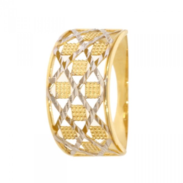  Złoty pierścionek siatka ażurowa PR.00742 pr.585
