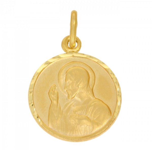 Złoty medalik z wizerunkiem Matki Boskiej Szkaplerznej i Pana Jezusa ME.00199 pr.585