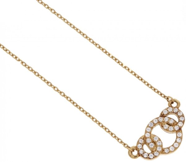  NASZYJNIK ZŁOTY CELEBRYTKA - TRZY KÓŁECZKA Z CYRKONIAMI PR.585