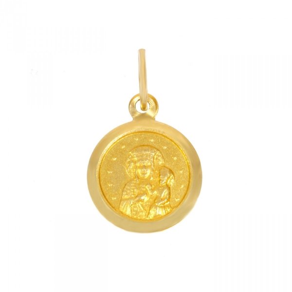 Złoty medalik z wizerunkiem Matki Boskiej Częstochowskiej ME.00135 pr.585