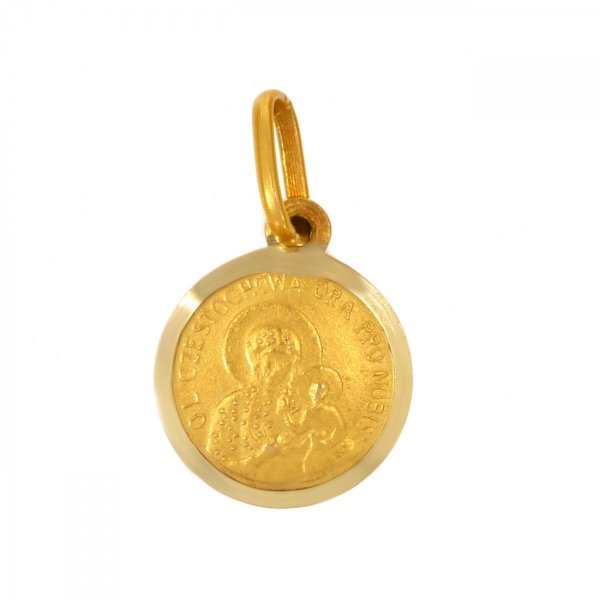 Złoty medalik z wizerunkiem Matki Boskiej Częstochowskiej ME.00064 pr.585