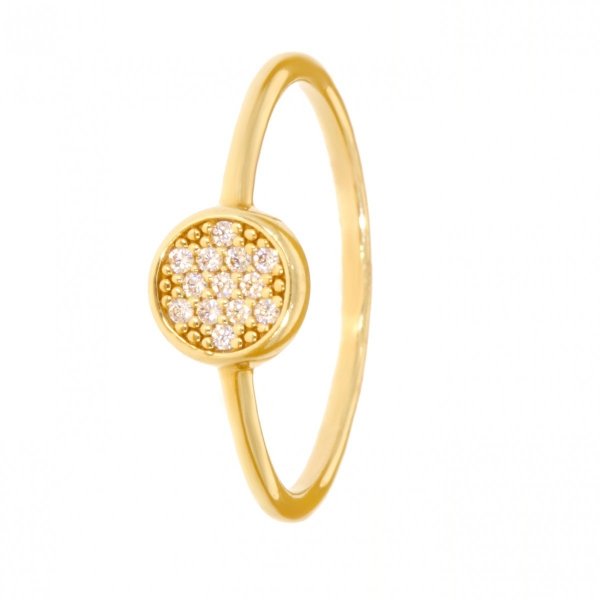 Złoty pierścionek z cyrkoniami - kółko PR.00574 pr.585