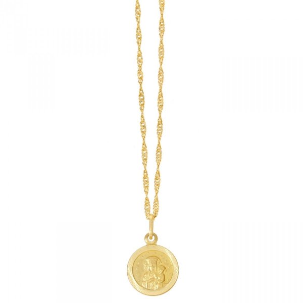 Złoty medalik z wizerunkiem Matki Boskiej Częstochowskiej ME.00078 pr.585