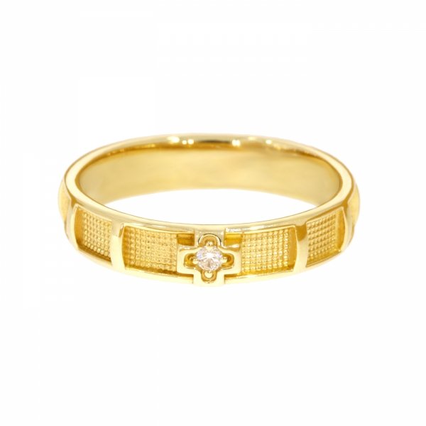 Złoty różaniec na palec pierścionek/obrączka z cyrkoniami PR.00028 pr.585