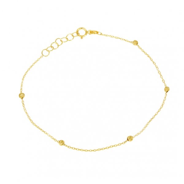 Złota Bransoletka z Delikatnymi Kulkami 585 – BR.01819