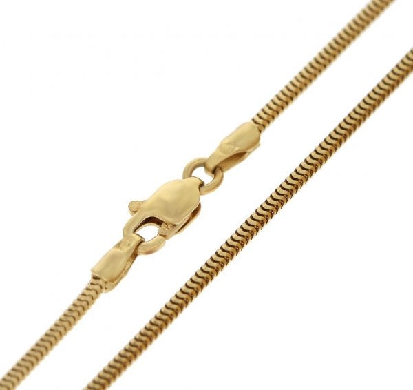  Złoty łańcuszek żmijka/linka LA.00180 45cm pr.585