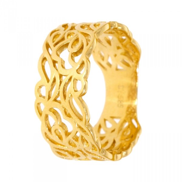   Złoty ażurowy pierścionek PR.00981 pr.585