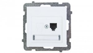 AS Gniazdo telefoniczne pojedyncze RJ11 białe GPT-1G/m/00