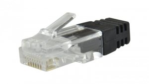 Osłonka wewnętrzna wtyku RJ45 czarna WORECZEK 100szt.