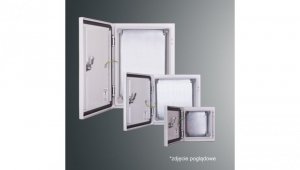 Obudowa n/t z płytą montaż PSH 503020 PROFIT 500x300x200 IP65 IK10 RAL7035 zamek herm.-D5