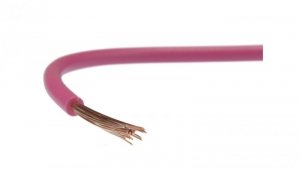Przewód instalacyjny H07V-K / LgY 1,5 750V różowy linka giętka Elektrokabel /100m/