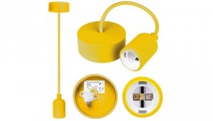 Lampa wisząca zwis sufitowy E27 silikonowa żółta