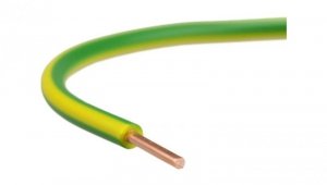 Przewód instalacyjny H07V-U / DY 1 750V żółto-zielony drut Elektrokabel /100m/