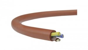 Kabel silikonowy SIHF 180C 300/500V 3x0,75 ciepłoodporny LSOH ceglasty linka BSG /100m/