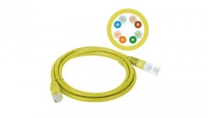 Patchcord UTP A-LAN KKU5ZOL2 (RJ45 - RJ45 2m UTP kat. 5e kolor żółty)
