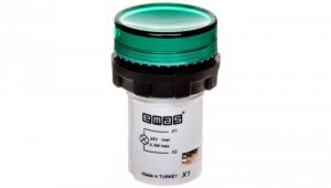 Lampka sygnalizacyjna MB z LED, monoblok, 24V AC/DC, płaski klosz, zielona T0-MBSD024Y