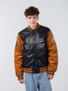 Fubu Herrenjacke Bomberjacke Varsity Block Corduroy Jacket In Schwarz und Braun