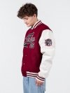 Fubu Herrenjacke Bomberjacke Varsity Block College Jacket Rot und Weiß 6075112