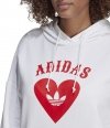Adidas Originals Damenbluse Hoodie Kapuzenpullover In Weiß FH8566