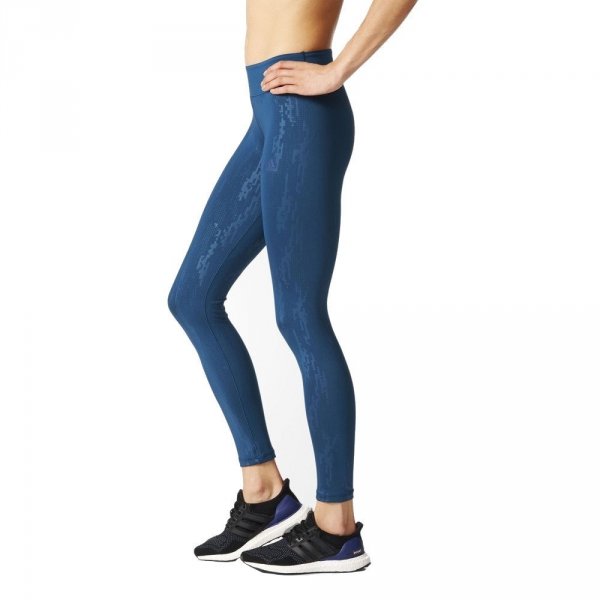 Adidas Leggings In Marineblau Long Tight Q4 All Over Print für Damen AY6183