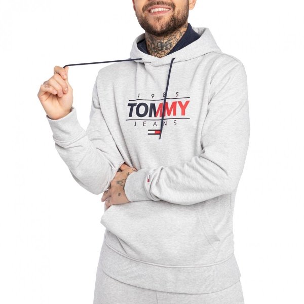 Tommy Jeans Sweatshirt TJM Essential Kapuzenpullover In Grau für Herren