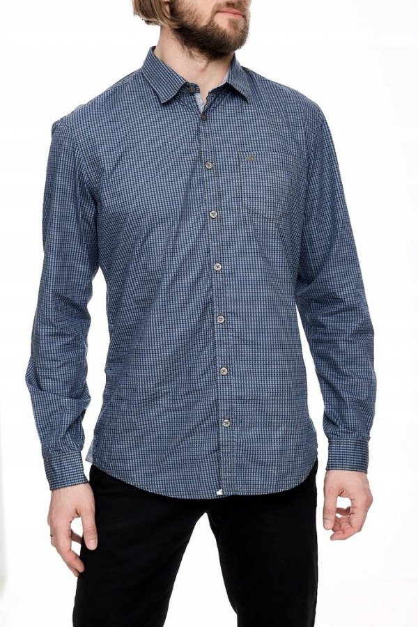 Herrenhemd Camel Active kariertes Hemd Regular In Blau 31.315100.12