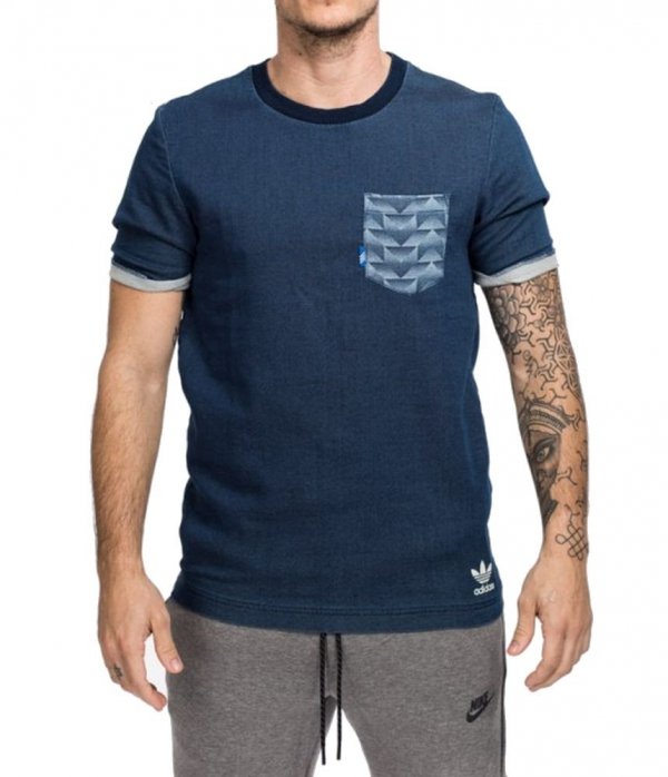 Adidas Originals Ftd Tee Denim Sport Bequem T-Shirt In Marineblau für Männer