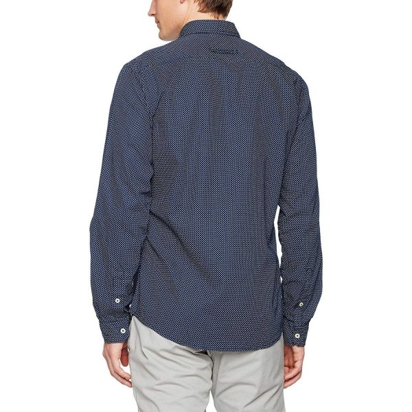 Camel Active Slim Fit Baumwolle Herrenhemd In Blau Angepasster Schnitt
