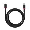 Kabel Baseus Dura Typ C 20W 2m (czerwono-czarny)