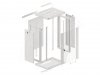 Szafa rack Lanberg WF01-6418-10S (18U; 901mm / 600mm / 450 mm; wisząca; Szklane; 19''; kolor szary)