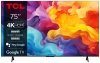 Telewizor TCL 75P655 LED 75 4K Ultra HD Google TV Dolby Audio DVB-T2 Czarny